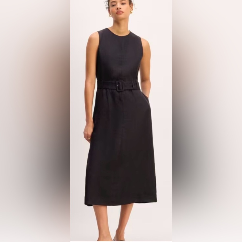 Everlane Black Sleeveless Midi Dress
